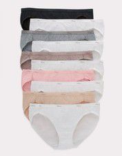 Hanes Cotton Bikini Panties 10-Pack Womens Ultra Soft Waistband Underwear Cotton