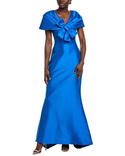 Badgley Mischka Bow Wrap Gown Women's